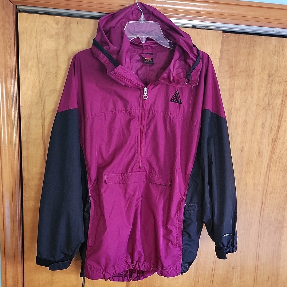 Nike ACG Clim A-F.I.T. Foldable Pullover PLUM Wind Jacket, Fannypack Conversion.